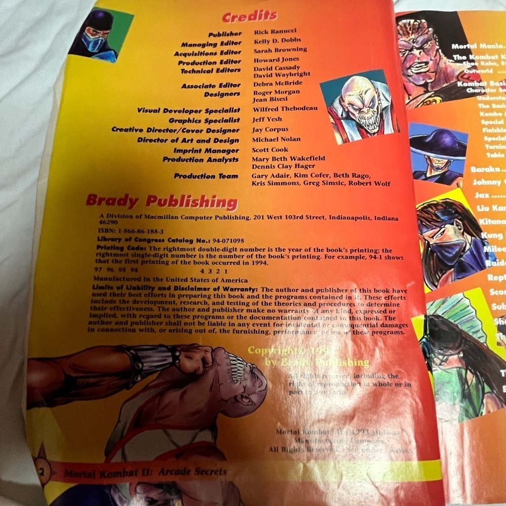 Mortal Kombat II Arcade Secrets Book
No poster 
1994 - Picture 6 of 7